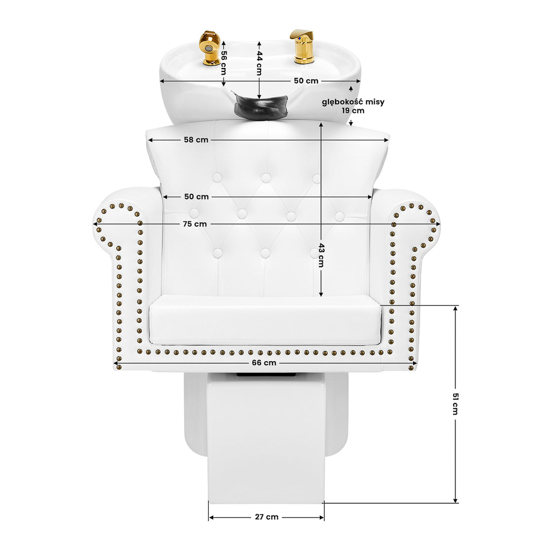 Bac de Lavage Gabbiano Berlin Or-Blanc 14