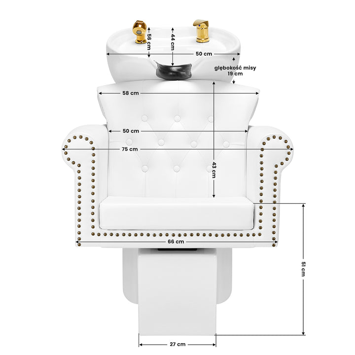 Bac de Lavage Gabbiano Berlin Or-Blanc 14