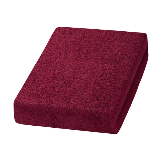 Housse pour Fauteuil Esthétique et Table de Massage Terry 190 x 60 cm Bordeaux rouge