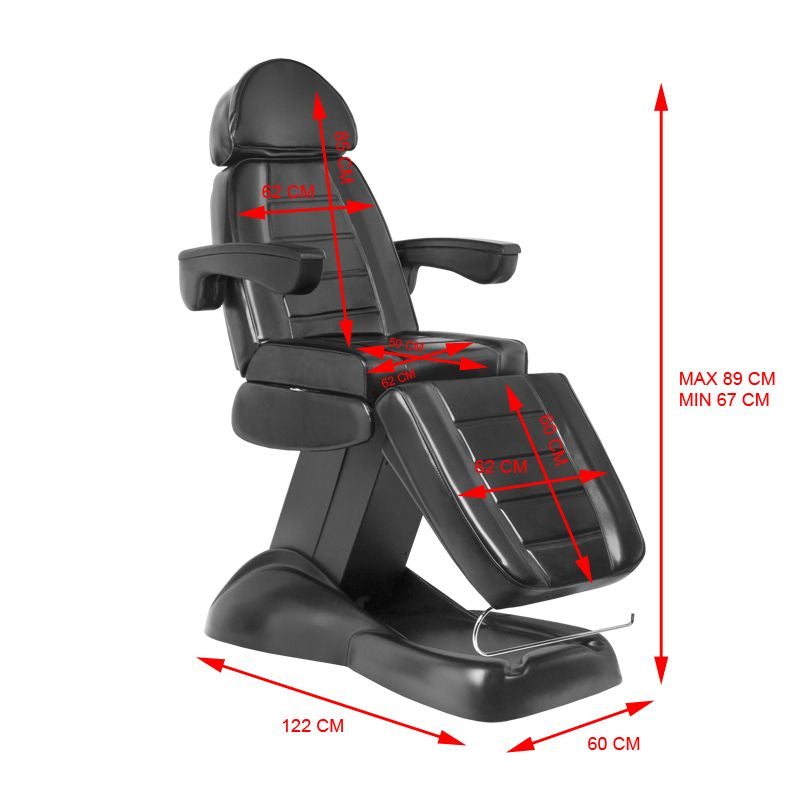 Fauteuil Esthétique Électrique Lux 3 Moteurs Noir - image 7