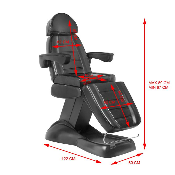 Fauteuil Esthétique Électrique Lux 3 Moteurs Noir - image 7