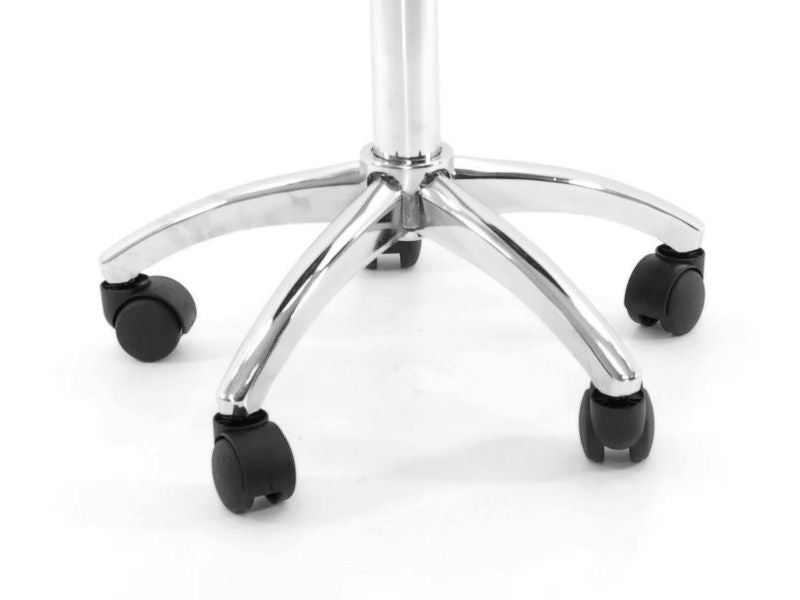 Tabouret de Selle à Roulettes Réglable 001B Haut Noir - image 4