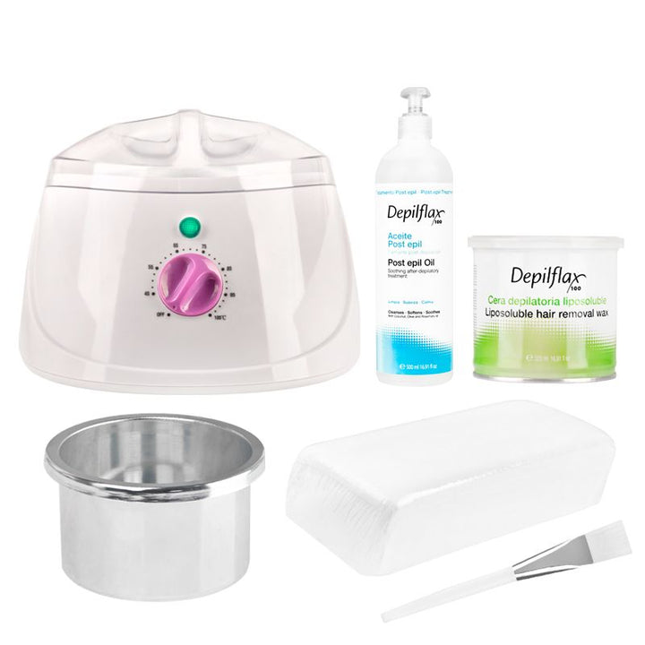 Chauffe cire Set Pot Tulipan avec Cire et Bandes