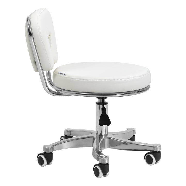 Tabouret à Roulettes Réglable 9266 Blanc - image 4