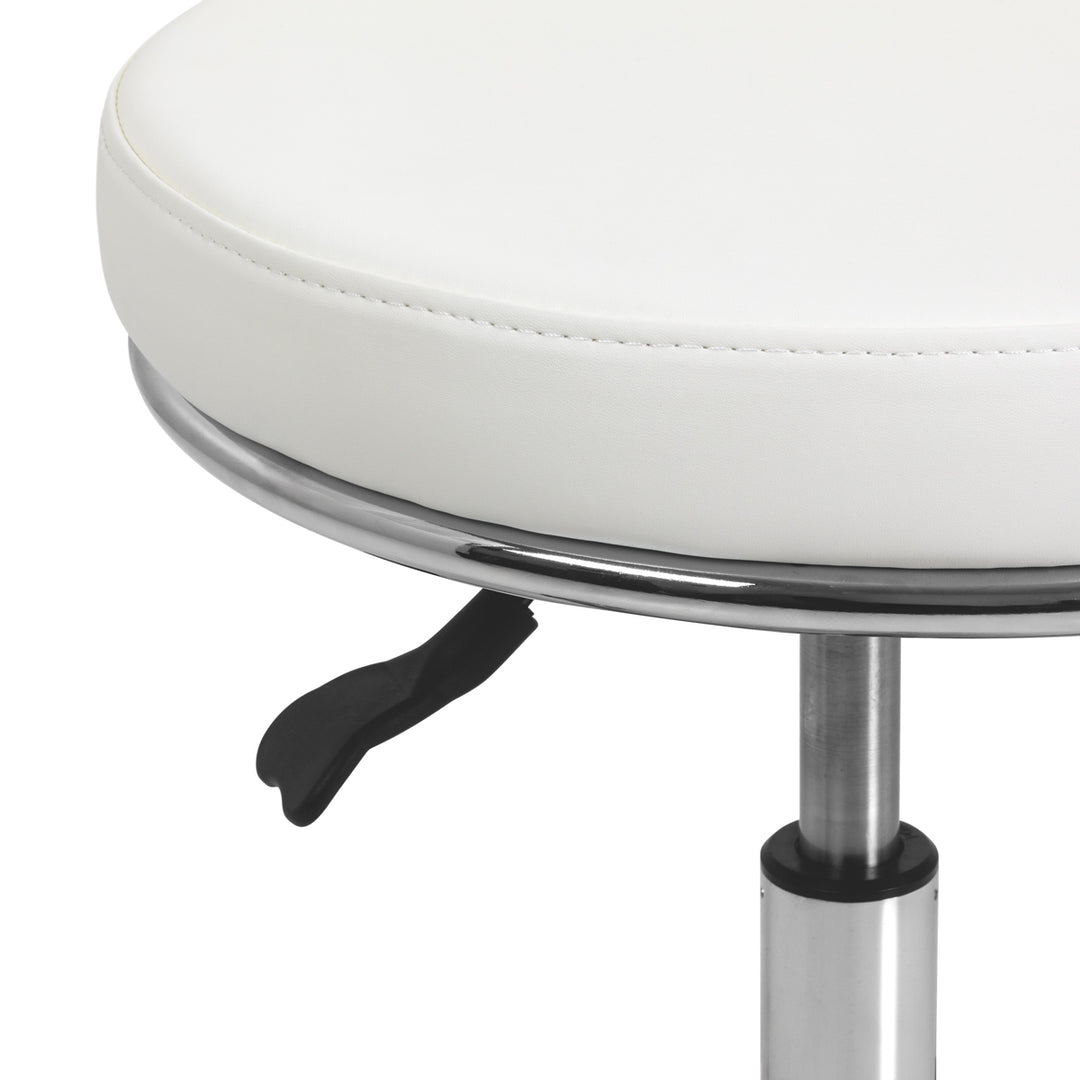 Tabouret à Roulettes Réglable 9266 Blanc - image 6