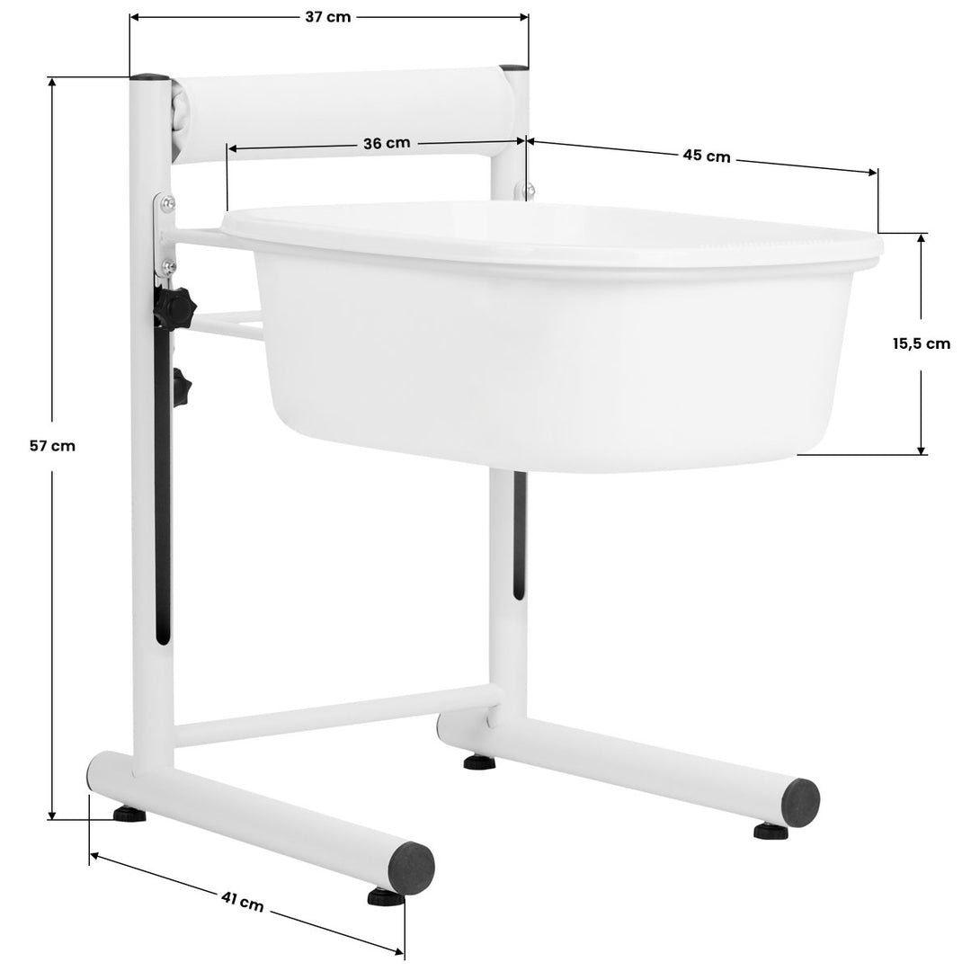 Bain de Pieds Pédicure Réglable en Hauteur Blanc - image 7