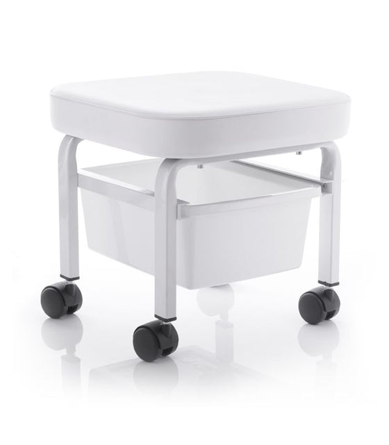 Tabouret à Roulettes Réglable avec Conteneur