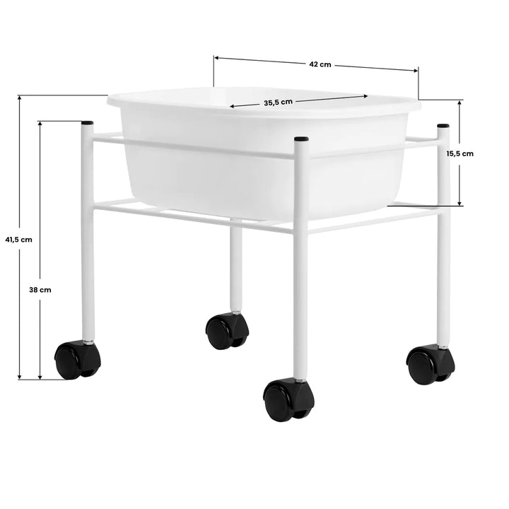 Bain de Pieds Pédicure à Roulettes Blanc - image 7