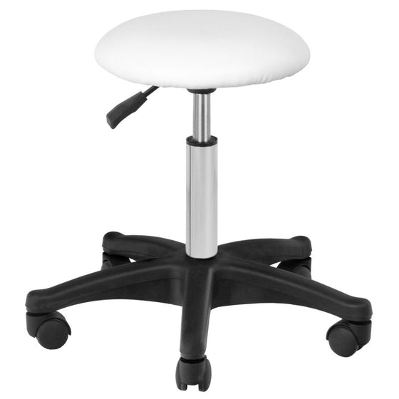 Tabouret à Roulettes Réglable AM-312 Blanc