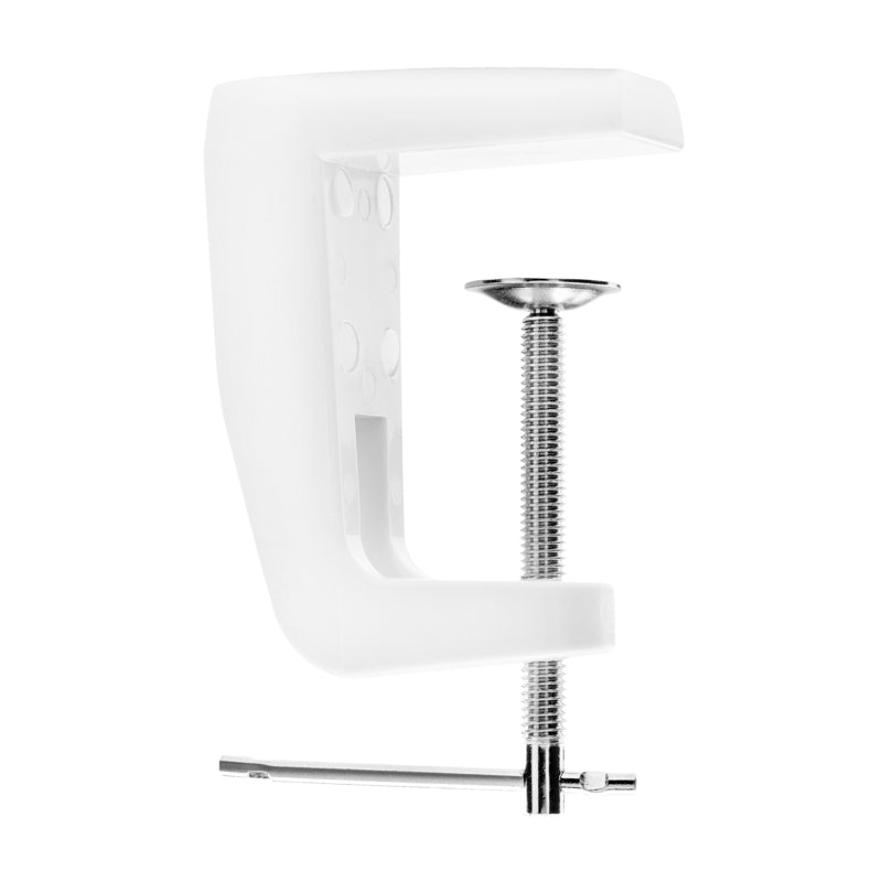Support Pince de Table pour Lampe Loupe Blanc