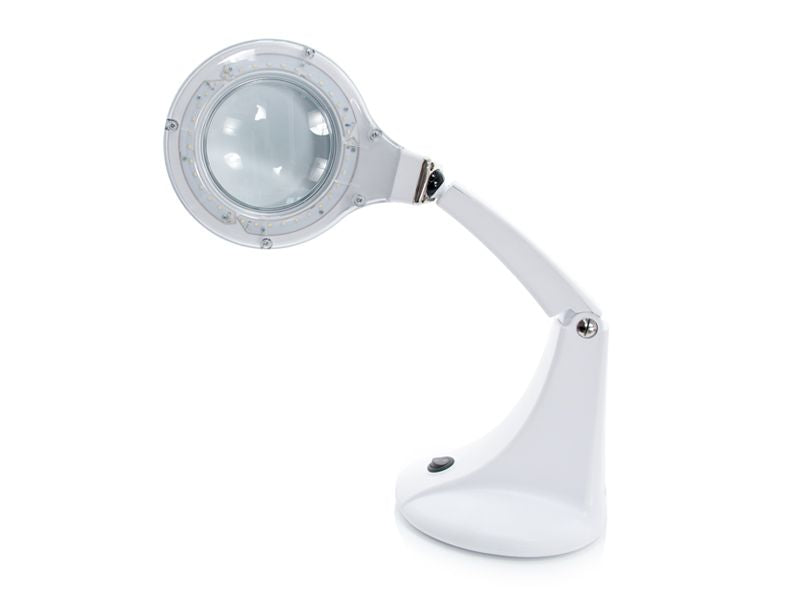 Lampe Loupe LED 30 SMD 5D sur Support Elegante Mini Blanc