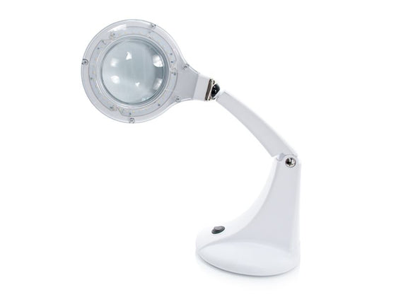 Lampe Loupe LED 30 SMD 5D sur Support Elegante Mini Blanc