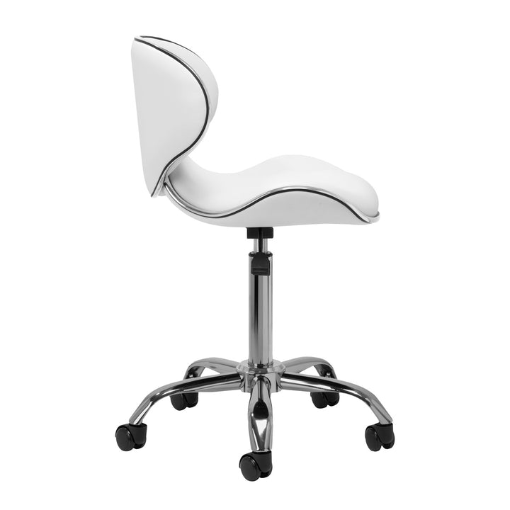 Tabouret à Roulettes Réglable Gabbiano Q-4599 Blanc - image 2