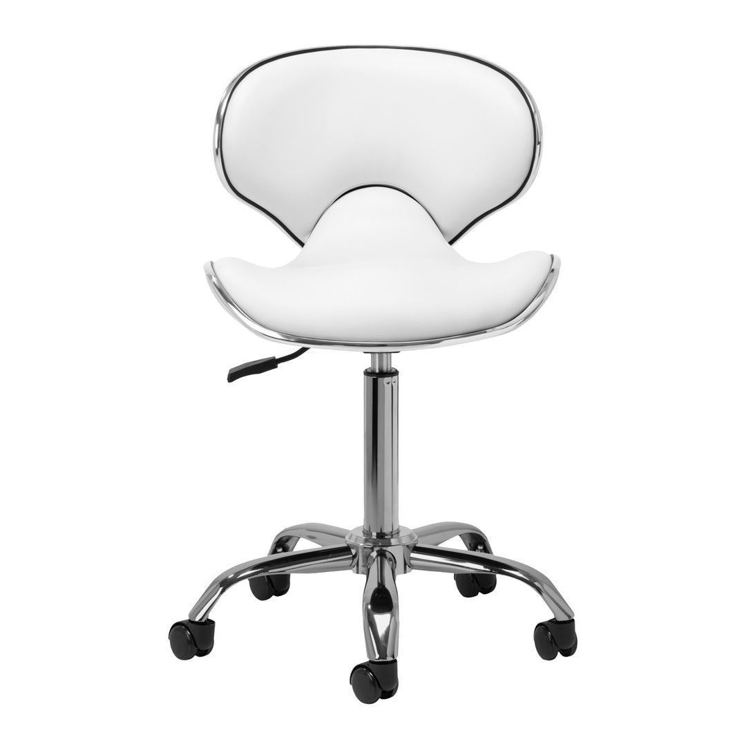 Tabouret à Roulettes Réglable Gabbiano Q-4599 Blanc - image 3