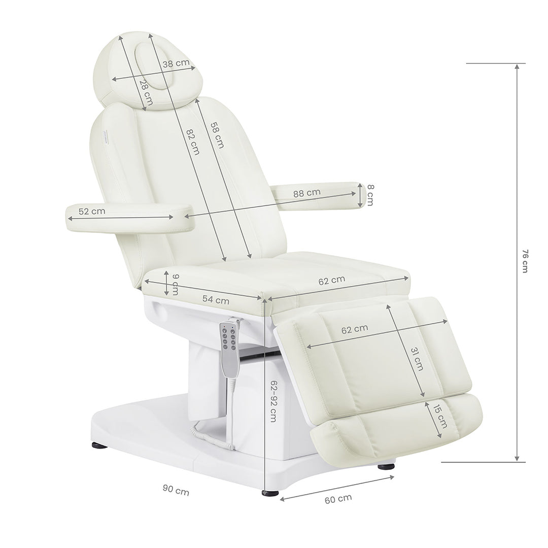 Fauteuil Esthétique Électrique Azzurro 708A 4 Moteurs Blanc - image 14
