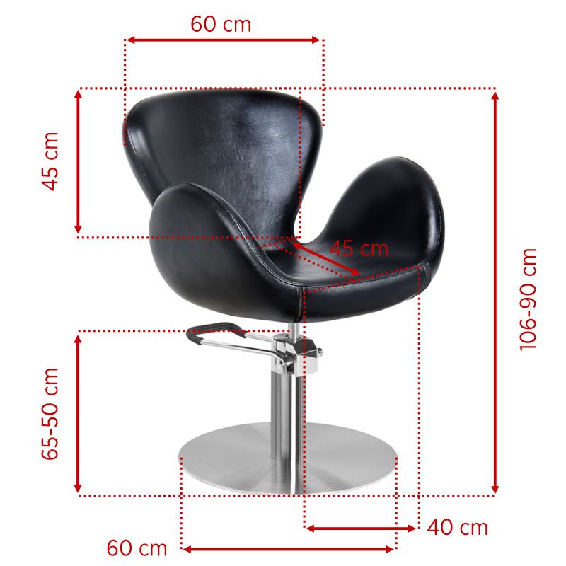 Fauteuil de Coiffeur Gabbiano Amsterdam Noir
