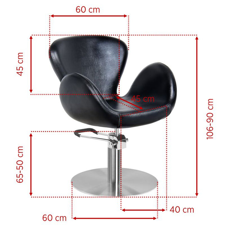 Fauteuil de Coiffeur Gabbiano Amsterdam Noir