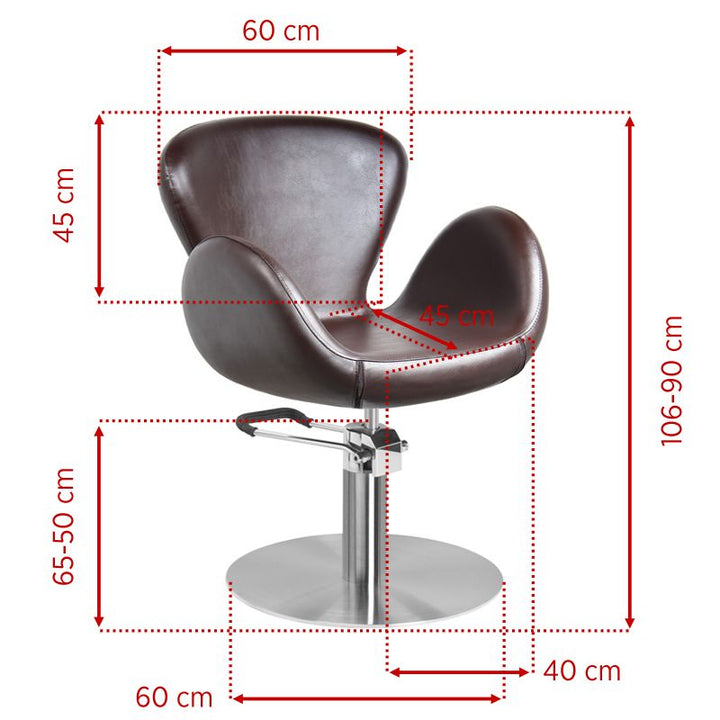 Fauteuil de Coiffeur Gabbiano Amsterdam Marron
