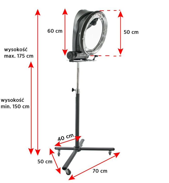Casque Sèche-Cheveux sur Pied Gabbiano Infrazon FL-101S Gris