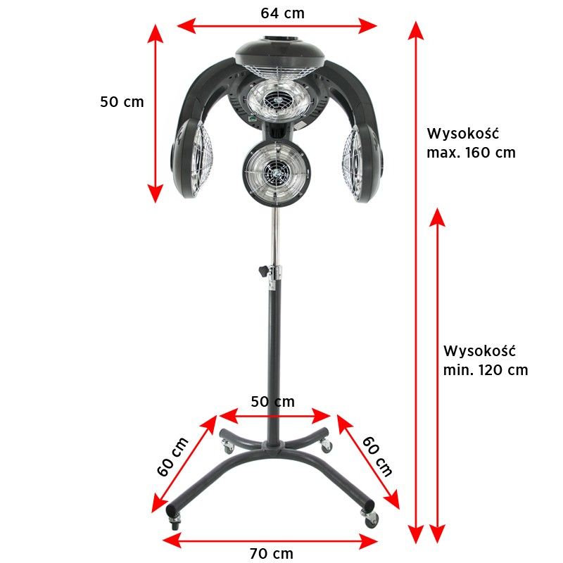 Casque Sèche-Cheveux sur Pied Gabbiano Infrazon GL-505S Argent - image 6