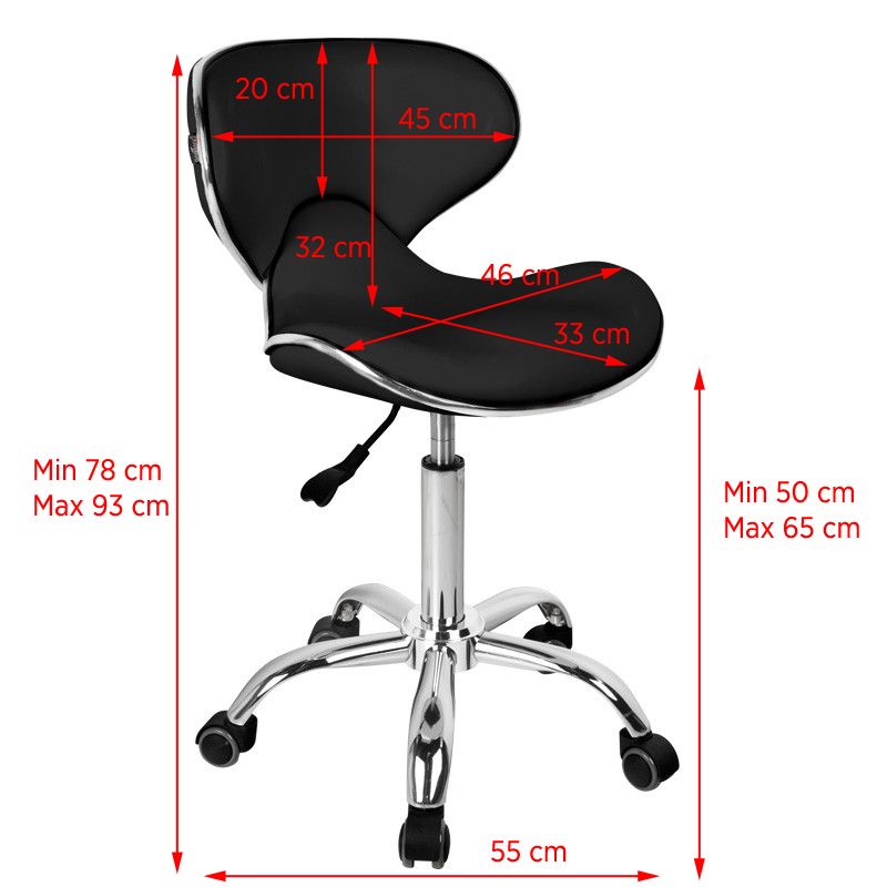 Tabouret Gabbiano Q-4599 Noir 2