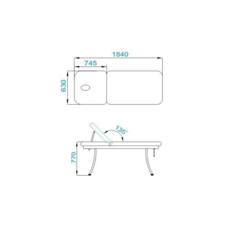 Table de massage Azzurro 328 Blanc 5