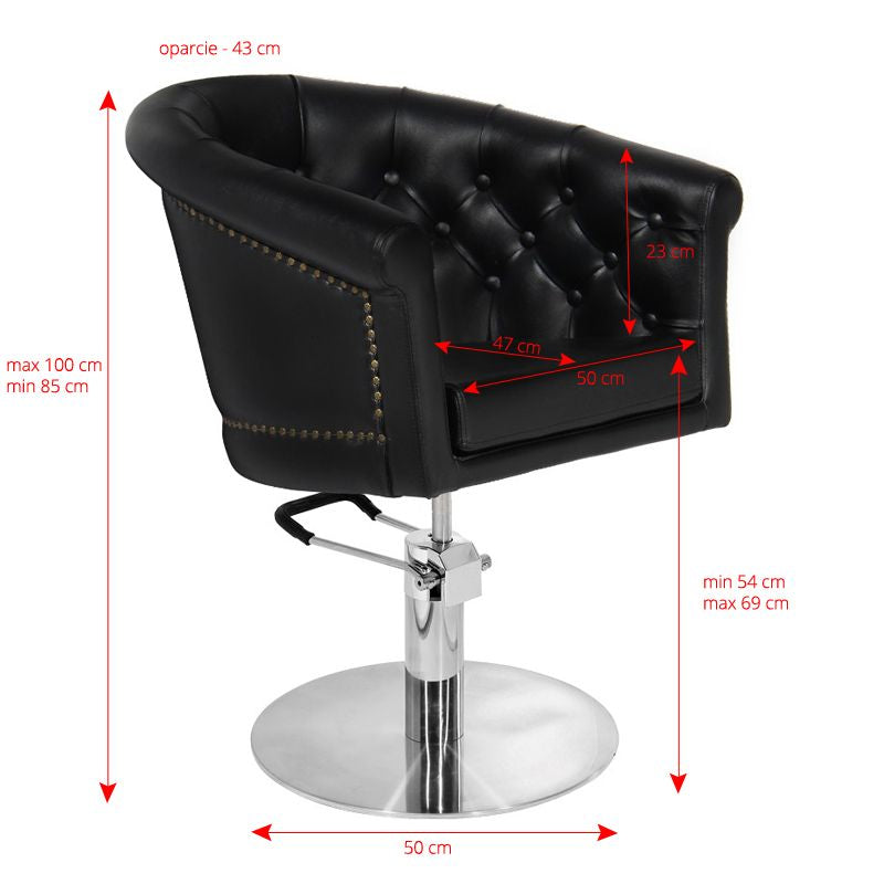 Fauteuil de Coiffeur Gabbiano Londres Noir