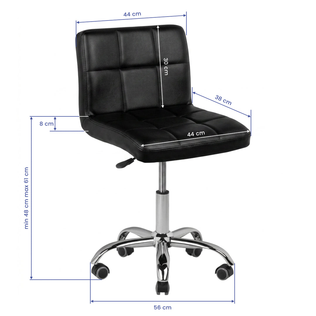 Chaise Cosmétique à Roulettes Réglable A-5299 Noir - image 2