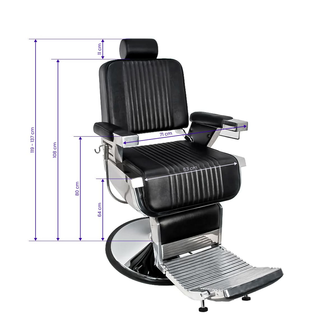 Fauteuil Barbier Gabbiano Royal Noir - image 10
