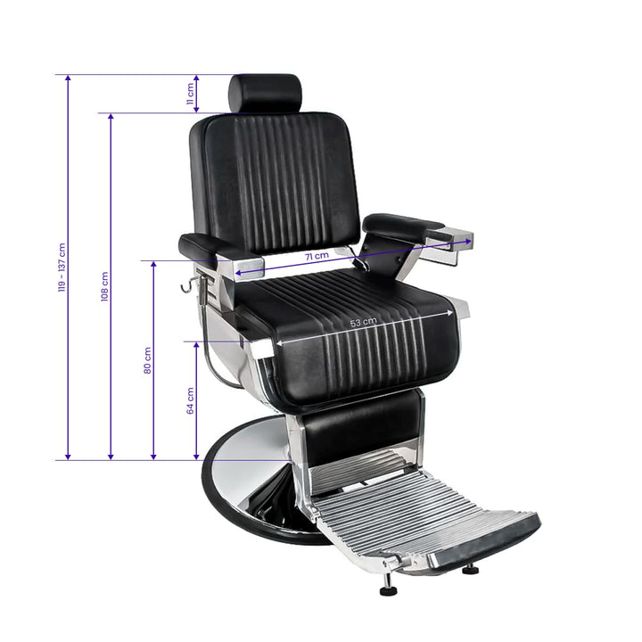 Fauteuil Barbier Gabbiano Royal Noir - image 10