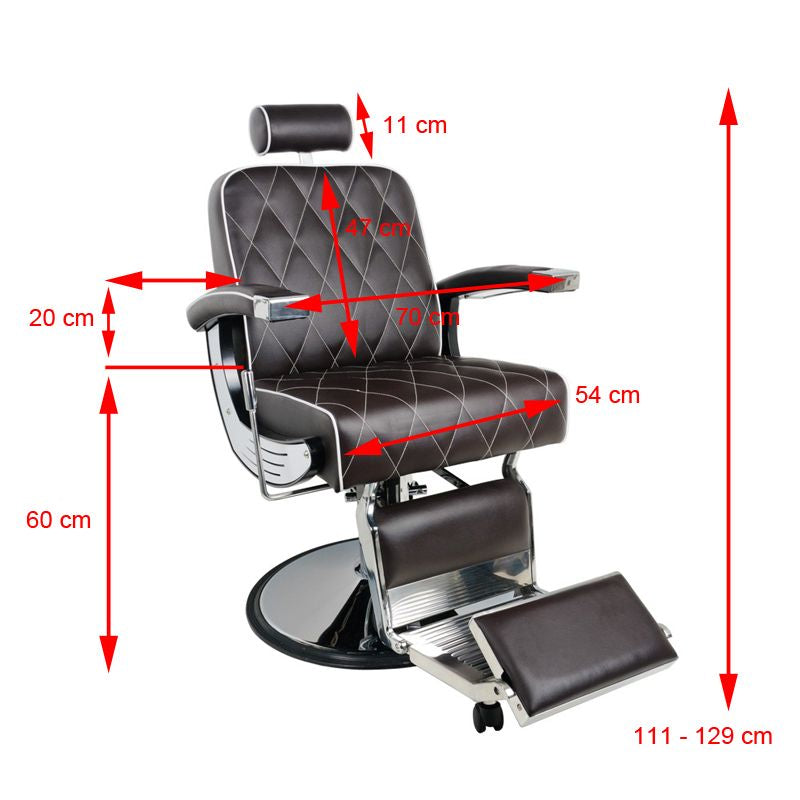Fauteuil Barbier Gabbiano Imperial Marron - image 7