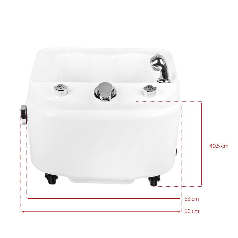 Bain de Pieds Pédicure avec Hydromassage Azzurro A023 Blanc - image 8