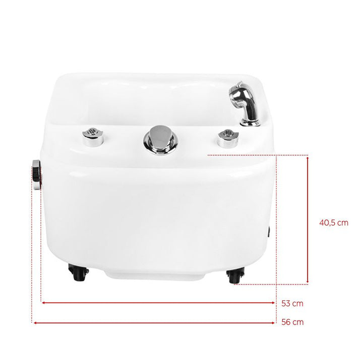 Bain de Pieds Pédicure avec Hydromassage Azzurro A023 Blanc - image 8