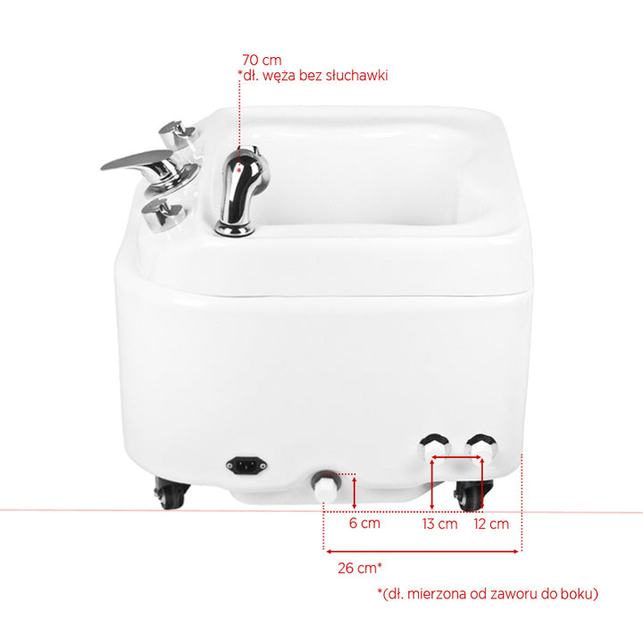 Bain de Pieds Pédicure avec Hydromassage Azzurro A023 Blanc - image 9