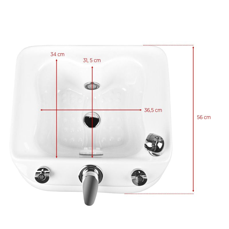 Bain de Pieds Pédicure avec Hydromassage Azzurro A023 Blanc - image 10