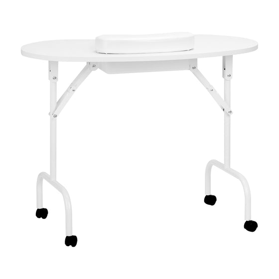 Table Manucure 4031 Pliante Blanc avec Sac de Transport