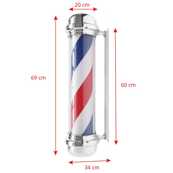 Barber Pole Lumineux et Rotatif Gabbiano BB-02 Argent - image 2
