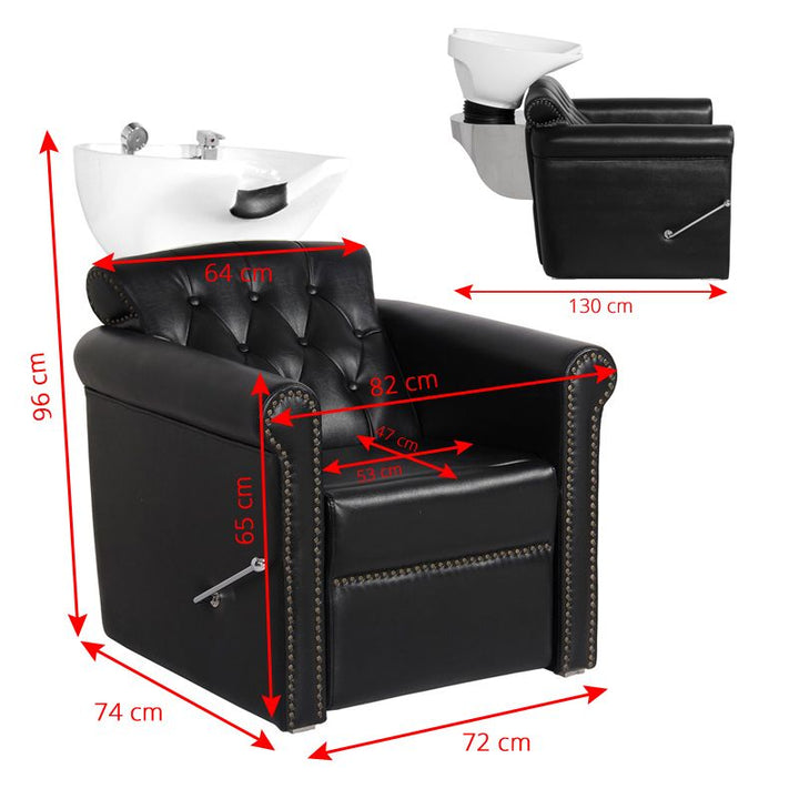 Bac Coiffeur Gabbiano Berlin Lux Noir - image 6