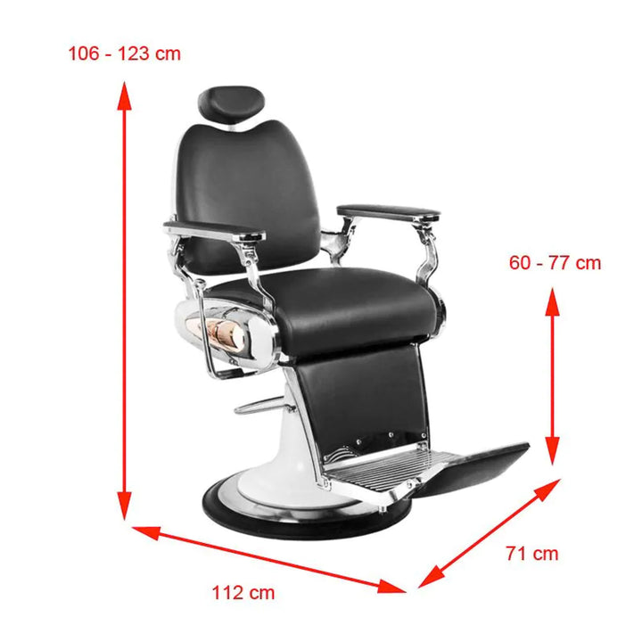 Fauteuil Barbier Gabbiano Moto Style Noir - image 7