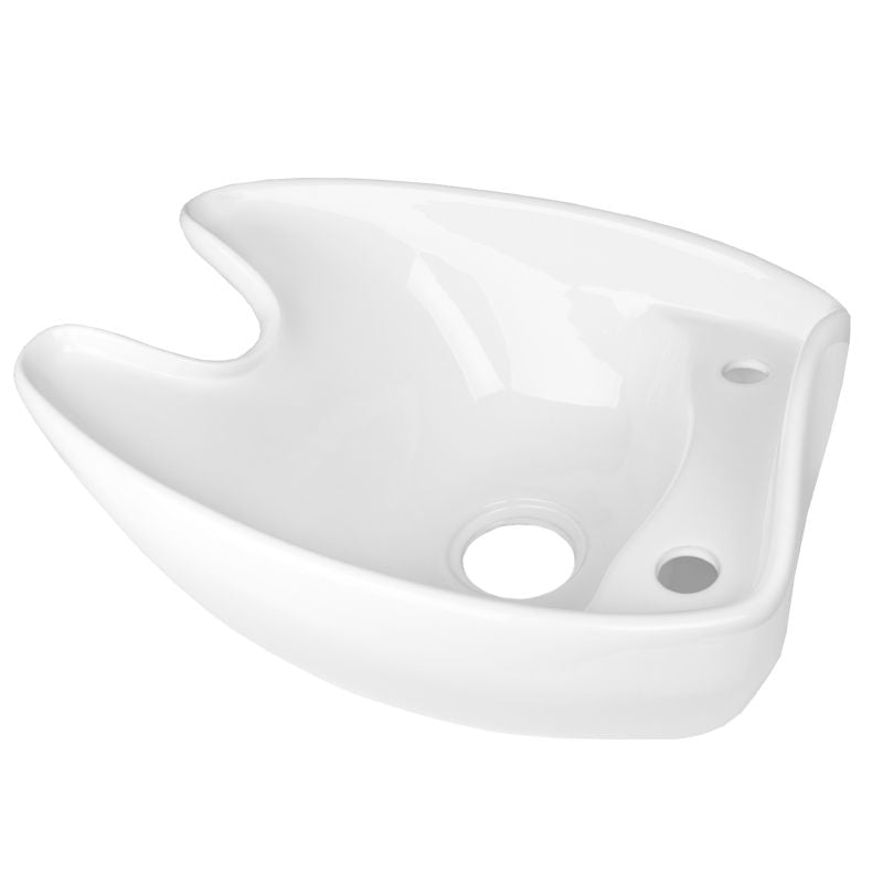 Vasque Céramique pour Bac Coiffeur Gabbiano Blanc - image 2