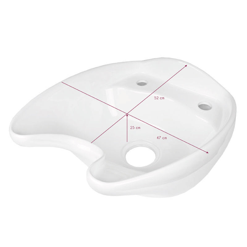 Vasque Céramique pour Bac Coiffeur Gabbiano Blanc - image 4