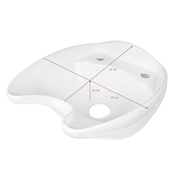 Vasque Céramique pour Bac Coiffeur Gabbiano Blanc - image 4
