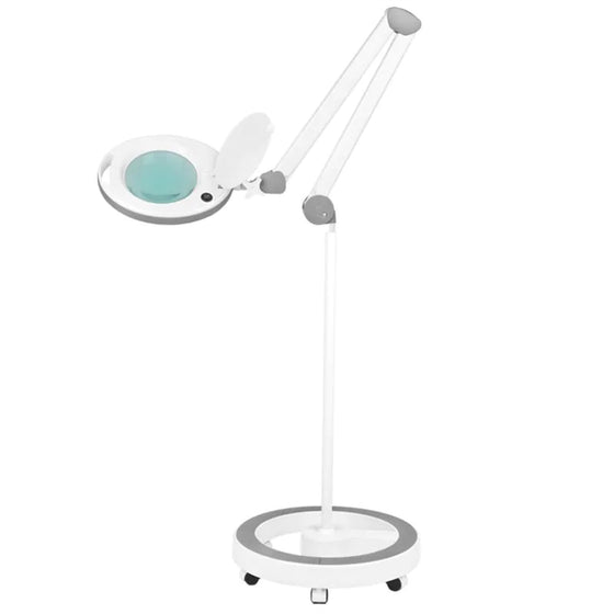 Lampe Loupe LED 60 SMD 5D sur Pied Elegante 6014 Blanc