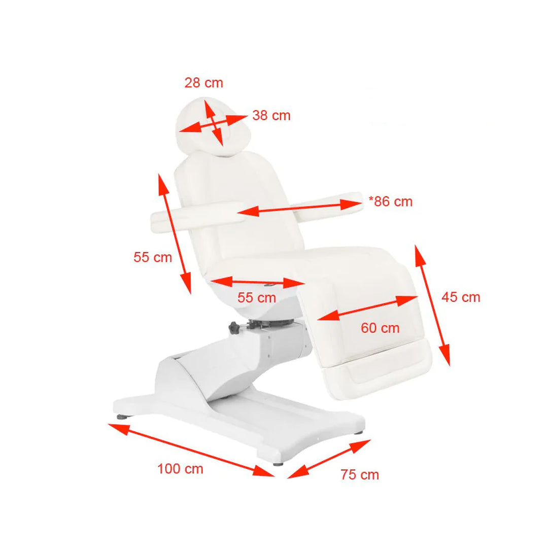 Fauteuil Esthétique Électrique Pivotant Azzurro 869A 4 Moteurs Blanc - image 2