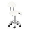 Tabouret Selle à Roulettes Réglable avec Dossier 6001 Blanc