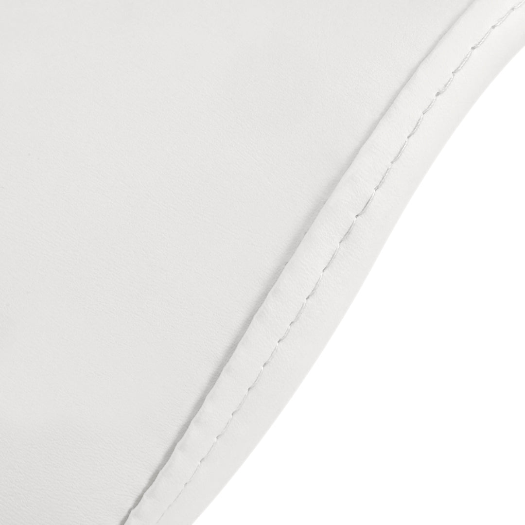 Tabouret Selle à Roulettes Réglable avec Dossier 6001 Blanc - image 6
