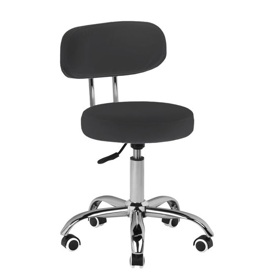Tabouret à Roulettes Réglable En Cuir Éco A-007 Noir