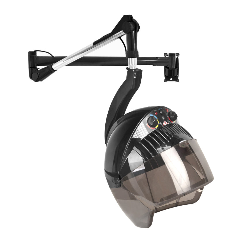 Casque Sèche-Cheveux Mural Gabbiano Centurion DVI-303W Triple Vitesse Ionic Noir