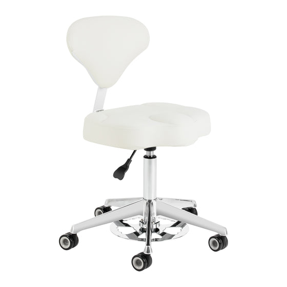 Tabouret à Roulettes Réglable Azzurro 156F Bump-Up Blanc