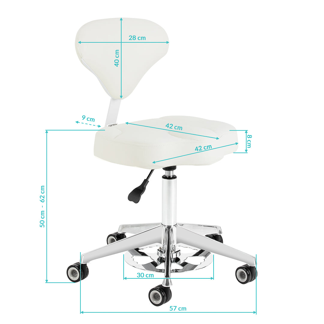 Tabouret à Roulettes Réglable Azzurro 156F Bump-Up Blanc - image 10